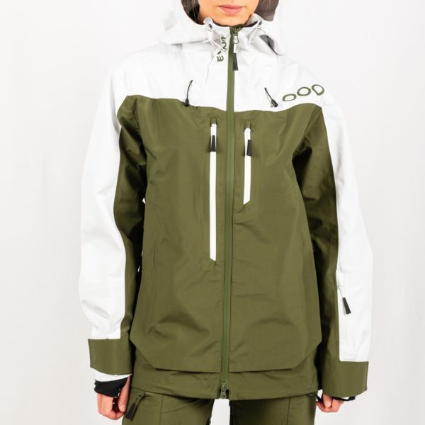 Khaki Womens Freeride Ski Jacket
