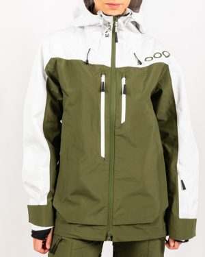 Khaki Womens Freeride Ski Jacket