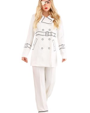 Kill Bill Elle Driver Trench Coat for Women's Fancy Dress Costume