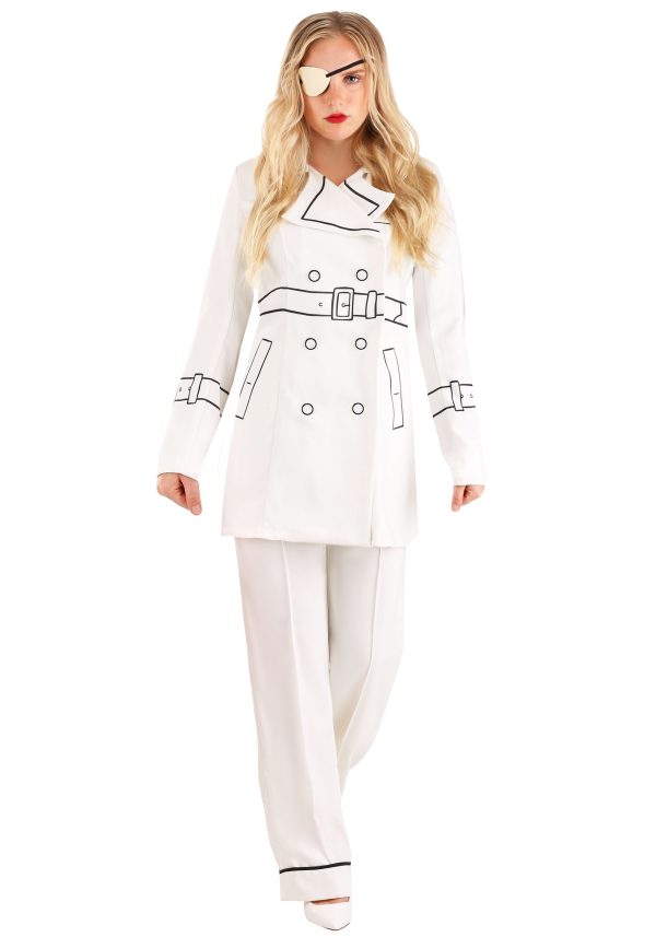 Kill Bill Elle Driver Trench Coat for Women's Fancy Dress Costume