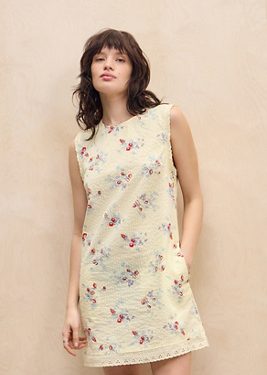 Kimchi Blue Delaney Shift Dress - Light Yellow XS at Urban Outfitters
