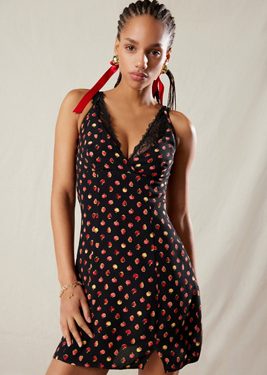 Kimchi Blue Hana Strappy-Back Halter Mini Dress - Black XS at Urban Outfitters