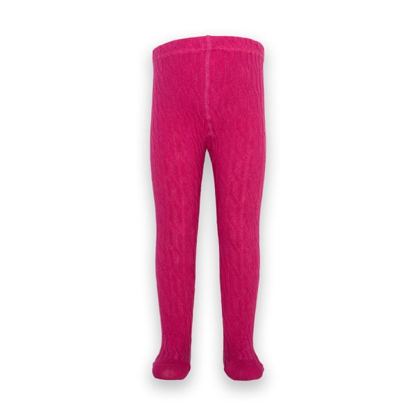 Kite Cable Knit Tights - Berry