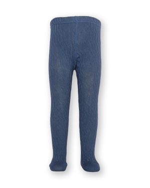 Kite Cable Knit Tights - Navy