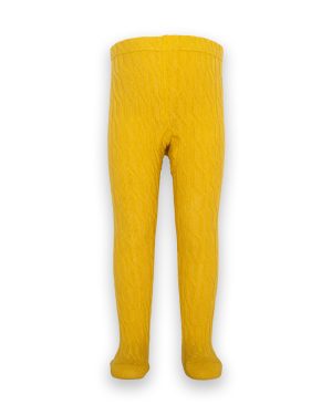 Kite Cable Knit Tights - Sweetcorn