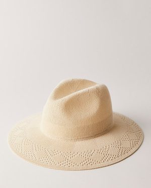 Knit Crochet Packable Fedora at Free People in Ivory