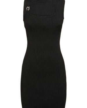 Knitted Cut-out Viscose Mini Dress