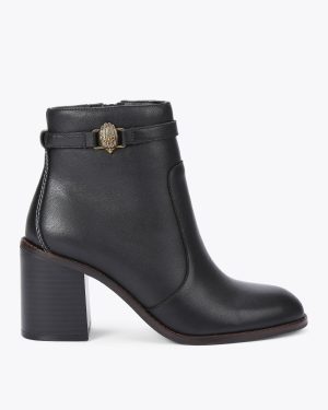 Kurt Geiger London Women's Ankle Boots Black Leather Shoreditch
