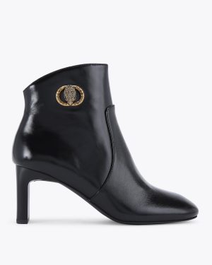 Kurt Geiger Women's Boots Black Leather Ankle Chelsea