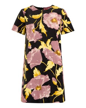 LA Double J Swing Floral-print Velvet Mini Dress - Multicoloured - M (UK12 / M)