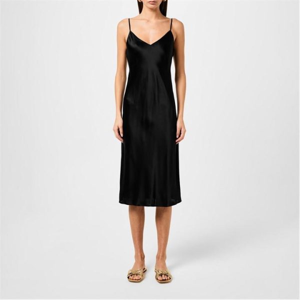 LAGENCE Jodie Slip Dress - Black