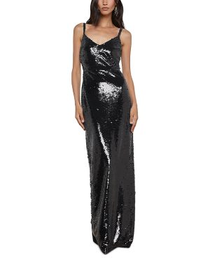 L'Agence Karma Sequin Maxi Dress