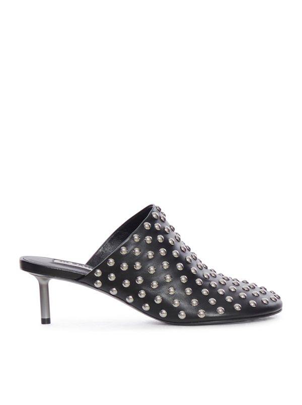 LEATHER MULES WITH STUDS - Jil Sander - Woman
