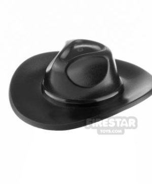 LEGO Minifigure Headgear Wide Brim Cowboy Hat BLACK