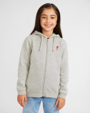 LFC Junior Grey Zip Through Hoody