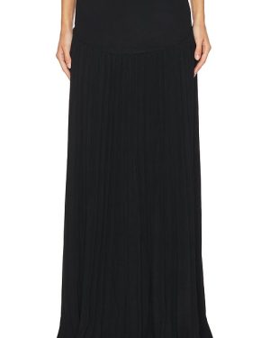LIONESS Field Of Dreams Maxi Skirt in Black. Size M, S, XL, XS, XXL, XXS.