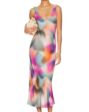 LNA V Slip Dress in Purple. Size XS.