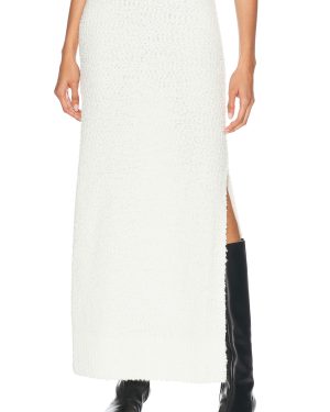 LPA Evan Maxi Knit Skirt in Winter White - White. Size L (also in M, S, XL, XS, XXS).