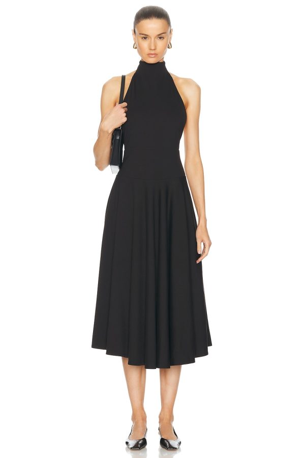 LPA Kara Halter Dress in Black - Black. Size XL (also in ).
