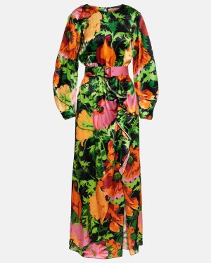 La DoubleJ Penny floral satin maxi dress