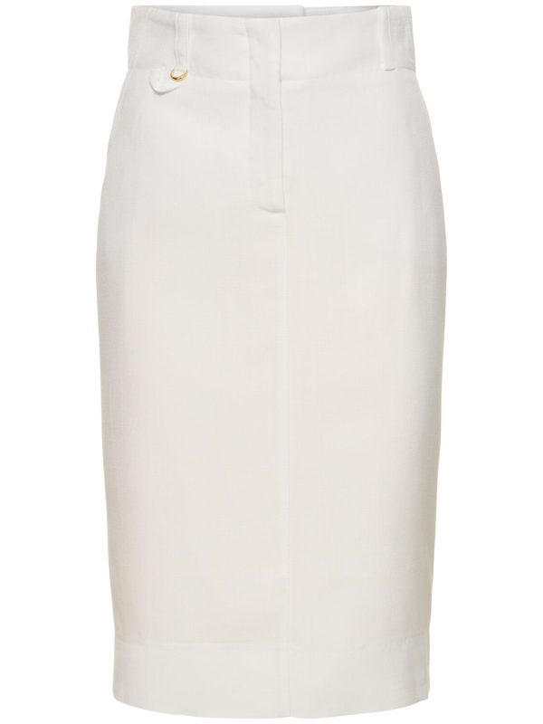 La Jupe Midi Bari Viscose Midi Skirt