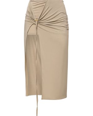 La Jupe Pareo Croissant Cupro Wrap Skirt