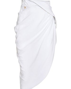 La Jupe Saudade Satin Midi Wrap Skirt