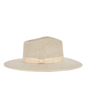 Lack OF Color Carlo Rancher Stone Wool Felt Fedora - Light Grey - 55cm