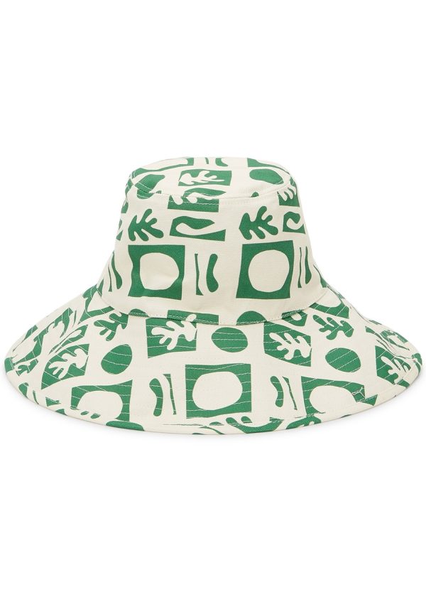 Lack OF Color Holiday Printed Canvas Bucket hat - Green