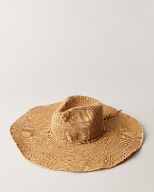 Lack of Color Drift Ultra-Wide Fedora at Free People in Beige, Size: Small