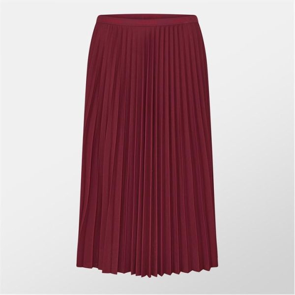 Lacoste Long Pleated Skirt - Red