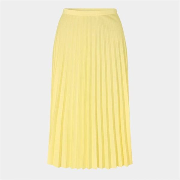 Lacoste Long Pleated Skirt - Yellow