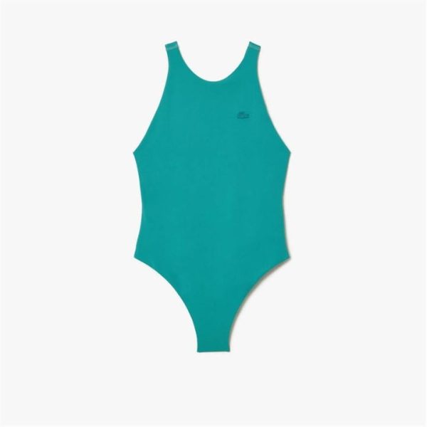Lacoste One Piece Polyamide Swimsuit - Green