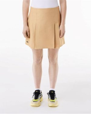 Lacoste Short Pleated Skirt - Beige