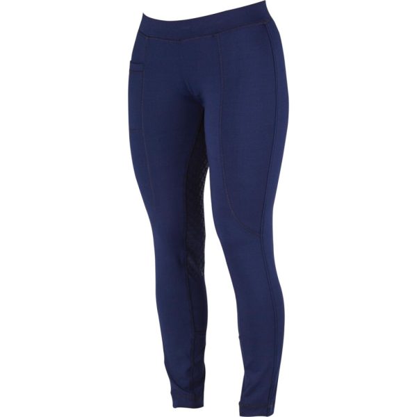 (Ladies 14/32 inch, Navy) Dublin Performance Cool-It Gel Riding Tights