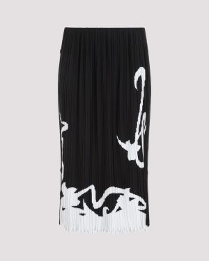 Lanvin Pleated Long Skirt