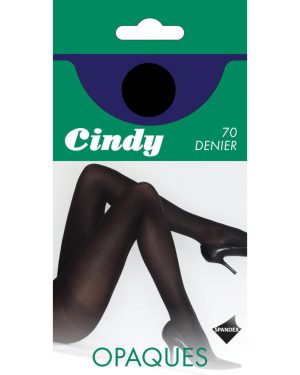 (Large (5ft6â -5ft10â ), Black) Cindy Womens/Ladies 70 Denier Opaque Tights (1 Pair)