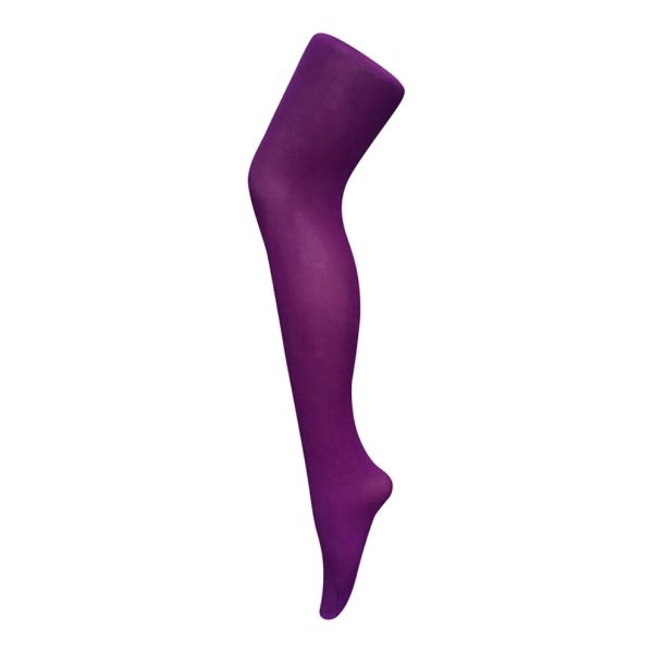 (Large, Imperial Purple) Sock Snob Womens 80 Den Opaque Coloured Winter Fashion Tights