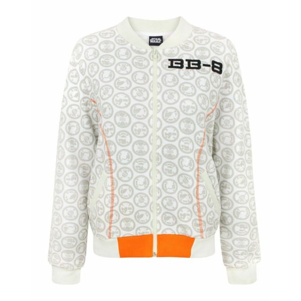 (Large) Star Wars Bomber Jacket (Womens White)