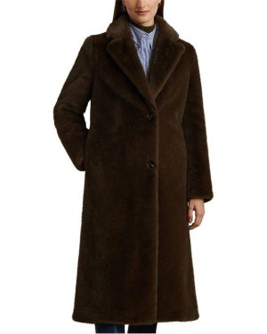 Lauren by Ralph Lauren Faux Fur Coat - Brown