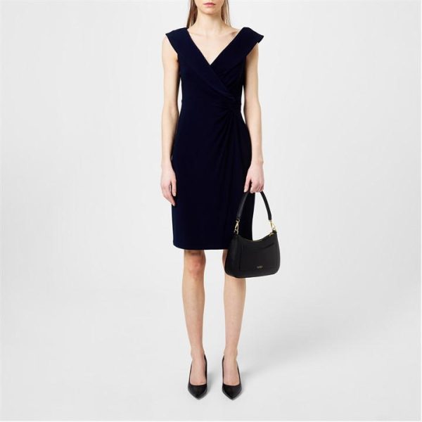 Lauren by Ralph Lauren Jersey Off-the-Shoulder Cocktail Dress - Blue