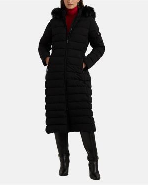 Lauren by Ralph Lauren Long Puffer Coat - Black