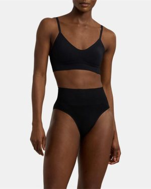 Lauren by Ralph Lauren Unlined Wire Free Seamless Bra - Black