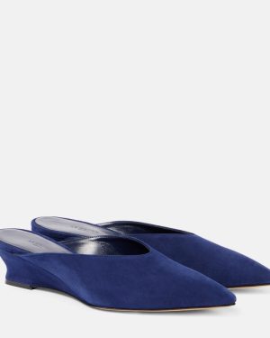 Le Monde Beryl Suede wedge mules