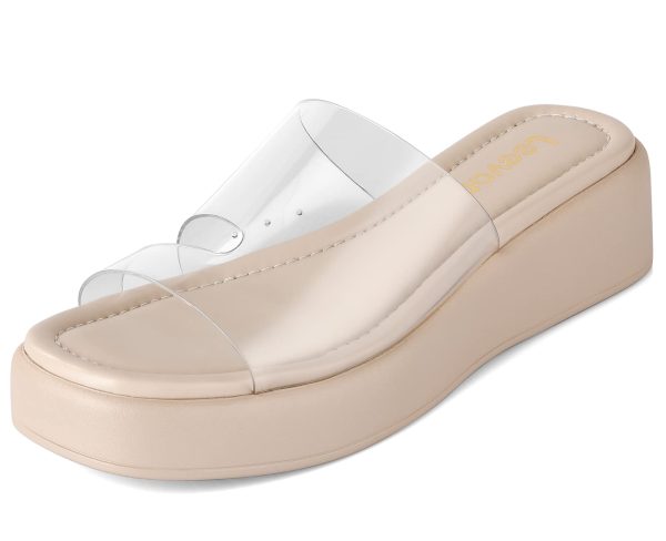 Leevar Wedge Sandals for Women, Soft Memory Foam Padded Platform