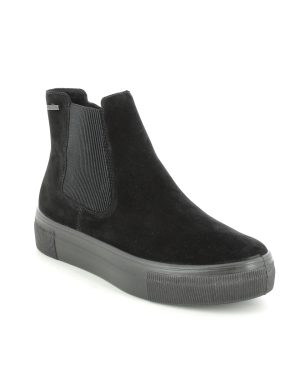 Legero Lima Chelsea Black suede Womens Chelsea Boots 2009913-0000 in a Plain Suede Leather in Size 36