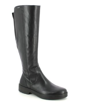Legero Mystic Long Gtx Black leather Womens knee-high boots 2000195-0100 in a Plain Leather in Size 7