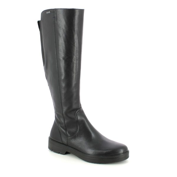 Legero Mystic Long Gtx Black leather Womens knee-high boots 2000195-0100 in a Plain Leather in Size 7