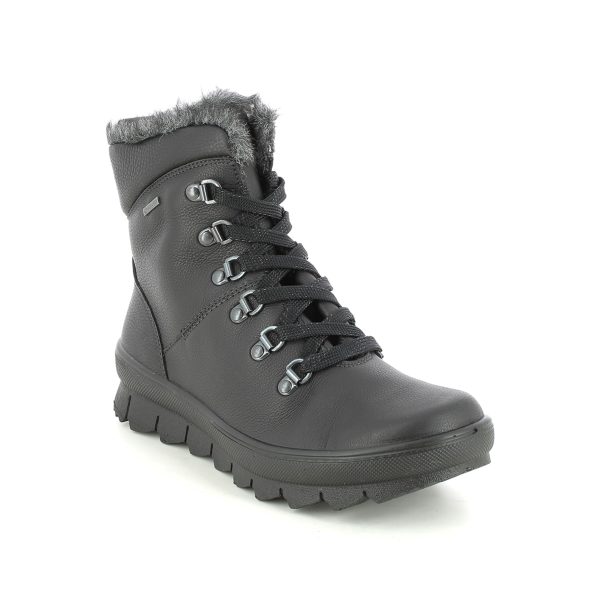 Legero Novara Gtx Black leather Womens Winter Boots 2000530-0100 in a Plain Leather in Size 6