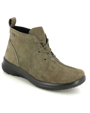 Legero Soft Lace Gtx Khaki Suede Womens Lace Up Boots 2009569-7500 in a Plain Suede Leather in Size 7